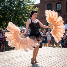 Load image into Gallery viewer, Large Ostrich Feather Fan 20x36" | Stage &amp; Burlesque
