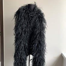 Load image into Gallery viewer, Timeless black ostrich feather boa for burlesque dance, stage shows, and glamorous events.
