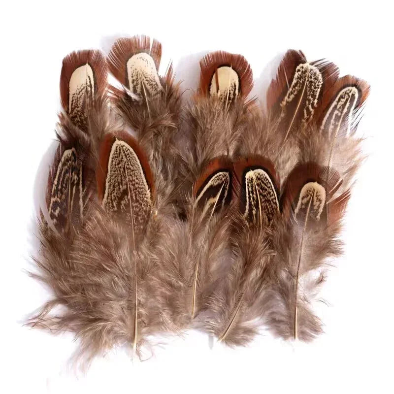 Bright golden yellow dyed pheasant feathers for carnival costumes and festive party decor.