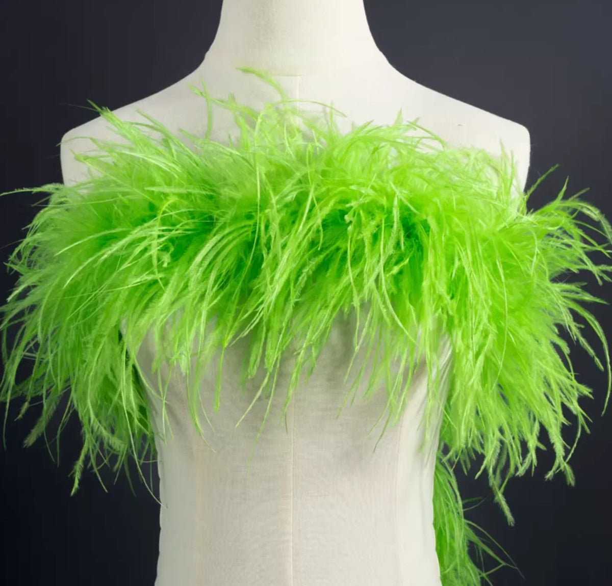 Fashion green Ostrich Feather Boa Costume Dance Party Decoration