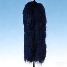 Load image into Gallery viewer, Navy Blue Ostrich Feather Boas Wrap Perfect for Gatsby Party, Halloween Costume, and Burlesque Performance

