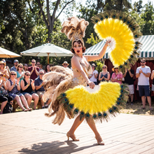 Load image into Gallery viewer, Large Ostrich Feather Fan 20x36" | Stage &amp; Burlesque

