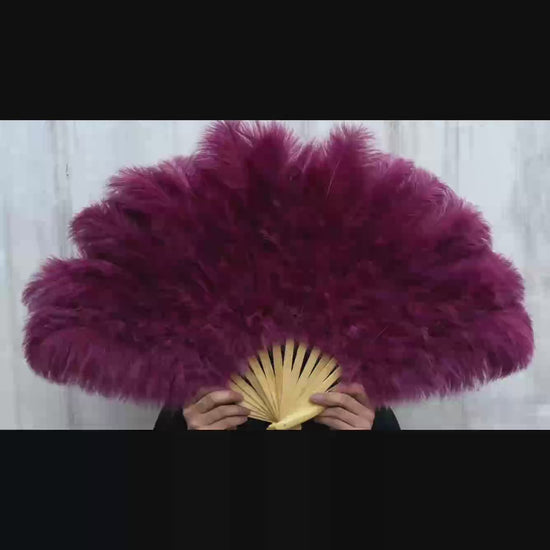 exotic colored feather fan