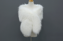 Load image into Gallery viewer, bridal wedding faux fur wrap shawl stole shrug 
