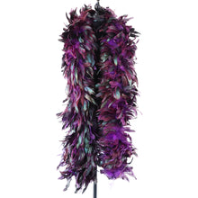 Load image into Gallery viewer, Purple feather boa for 1920s Gatsby, Halloween, Christmas, Wedding, Stage Performance, Photo Prop, Bachelorette Party.

