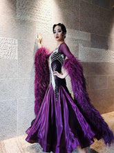 Load image into Gallery viewer, Purple Ostrich Feather Boas Wrap Perfect for Gatsby Party, Halloween Costume, and Burlesque Performance

