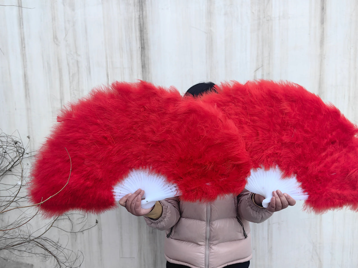 redmaraboufeatherfan1 - Dancefeathers