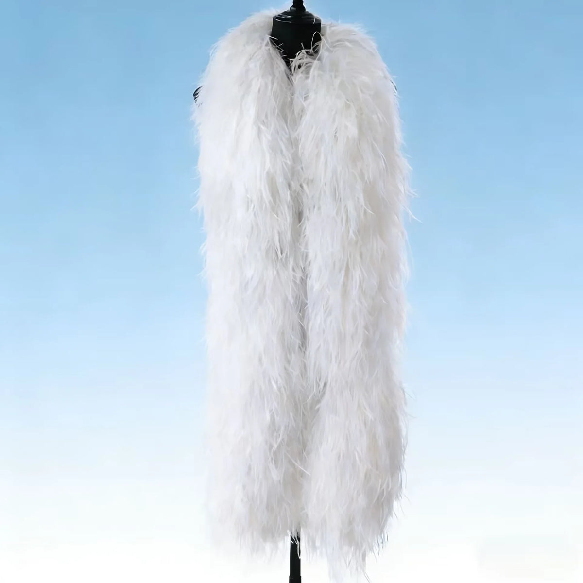white ostrich feather boa 10ply  for burlesque dance