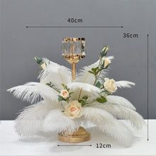 Load image into Gallery viewer, white ostrich feather for wedding centerpiece
