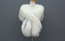 Load image into Gallery viewer, bridal wedding faux fur wrap shawl stole shrug 
