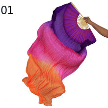 Load image into Gallery viewer, 50x70inch Large Silk Dance Fan Burlesque Dance fan Bridal Bouquet - Dancefeather
