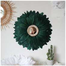 Load image into Gallery viewer, Material Only DIY Not Finished Products Unique Decorative Feather Wall Art, Feather Art Inspired by African JuJu Hats
