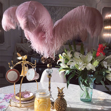Load image into Gallery viewer, 100 Dusky Pink/Grey Pink Ostrich feathers for wedding centerpiece - Dancefeather
