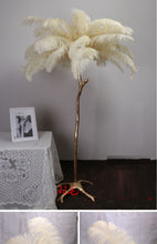 Load image into Gallery viewer, 100 Cream Ostrich feathers for wedding centerpiece - Dancefeather
