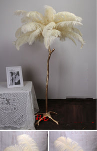 100 Cream Ostrich feathers for wedding centerpiece - Dancefeather