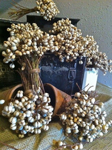 1 bunch 7stems  18inch fake dried leaves ,dried botanical，Dried white berry  flower arrangement，home decor