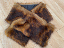 Load image into Gallery viewer, 12x65inch Deep Fox Brown Color Wedding Bridal Faux Fur Stole Wrap Shawl Cape - Dancefeathers
