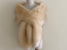 Load image into Gallery viewer, Champagne Wedding Bridal Faux Fur Stole Wrap Shawl Cape - Dancefeather
