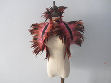 Load image into Gallery viewer, Burlesque Pink  feathers SHAWL Shrug Shoulders  cape Halloween costume ,vintage capelet for Adult - Dancefeather
