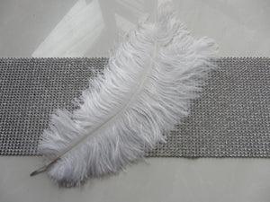 15 White  13-15inch Ostrich feathers   for wedding centerpiece DIY Hat Milliery