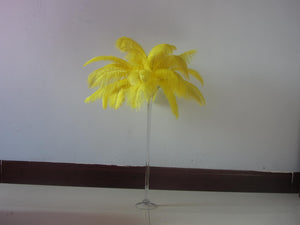 100Yellow Ostrich feathers for wedding centerpiece - Dancefeather
