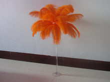 Load image into Gallery viewer, 100 Orange Ostrich feathers for wedding centerpiece - Dancefeather

