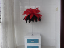 Load image into Gallery viewer, 50 Red &amp; 50 Black Ostrich feathers for wedding centerpiece - Dancefeather
