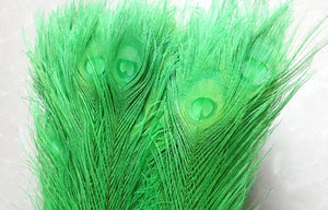 100 10-12inch Green  Peacock Feathers for wedding centerpiece - Dancefeather