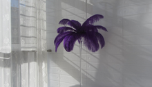 Load image into Gallery viewer, 100 Purple Ostrich feathers for wedding centerpiece - Dancefeather

