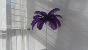 100 Purple Ostrich feathers for wedding centerpiece - Dancefeather