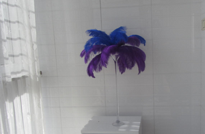 50 Purple & 50 Royal Blue Ostrich feathers for wedding centerpiece - Dancefeather