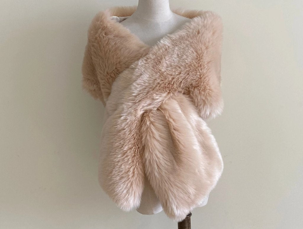 Faux sale mink wrap