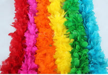 Load image into Gallery viewer, 160g Large 2Yards Turkey Marabou feather Boa Dance Chand white black red orange turquoise green yellow - Dancefeather
