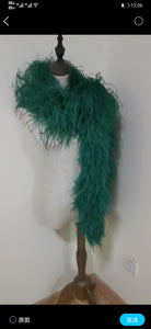 Curly 2Yards Ostrich feather Boa Dance Chand white black red orange turquoise green yellow