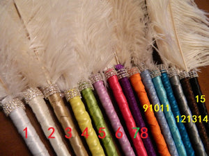 Free Shipping 2pcs/pack Ostrich guest book pen for wedding 10-12" Ball Point Feather pen, Wedding feather pen, writer pen - Dancefeather